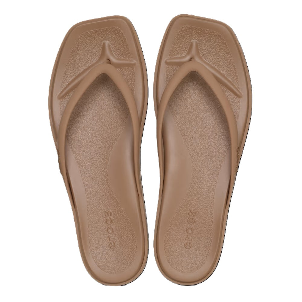 Crocs Miami Flip Women's Lightweight Toe Post Flip Flop Milk Chocolate