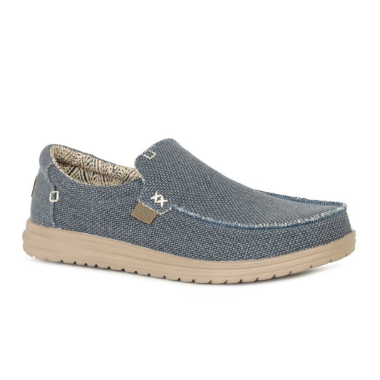 Hey Dude Mikka Braided Men's Slip On Casual Shoe Deep Blue