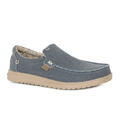 Hey Dude Mikka Braided Men's Slip On Casual Shoe Deep Blue