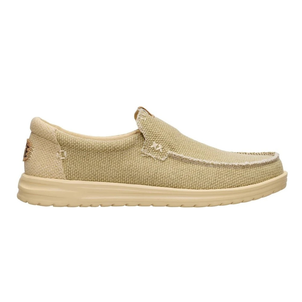 Hey Dude Mikka Braided Men's Slip On Casual Shoe Olive Grey / Boulder Tan