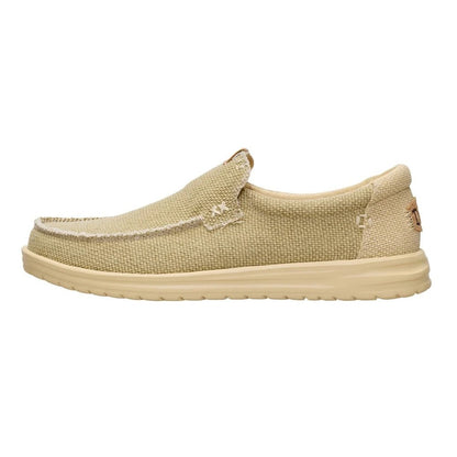 Hey Dude Mikka Braided Men's Slip On Casual Shoe Olive Grey / Boulder Tan