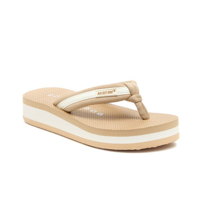 Rocket Dog Monica Nylon Women's Wedge Flip Flop Tan / Off White