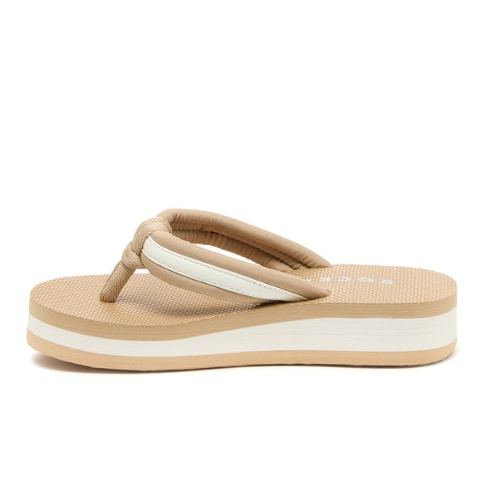 Rocket Dog Monica Nylon Women's Wedge Flip Flop Tan / Off White