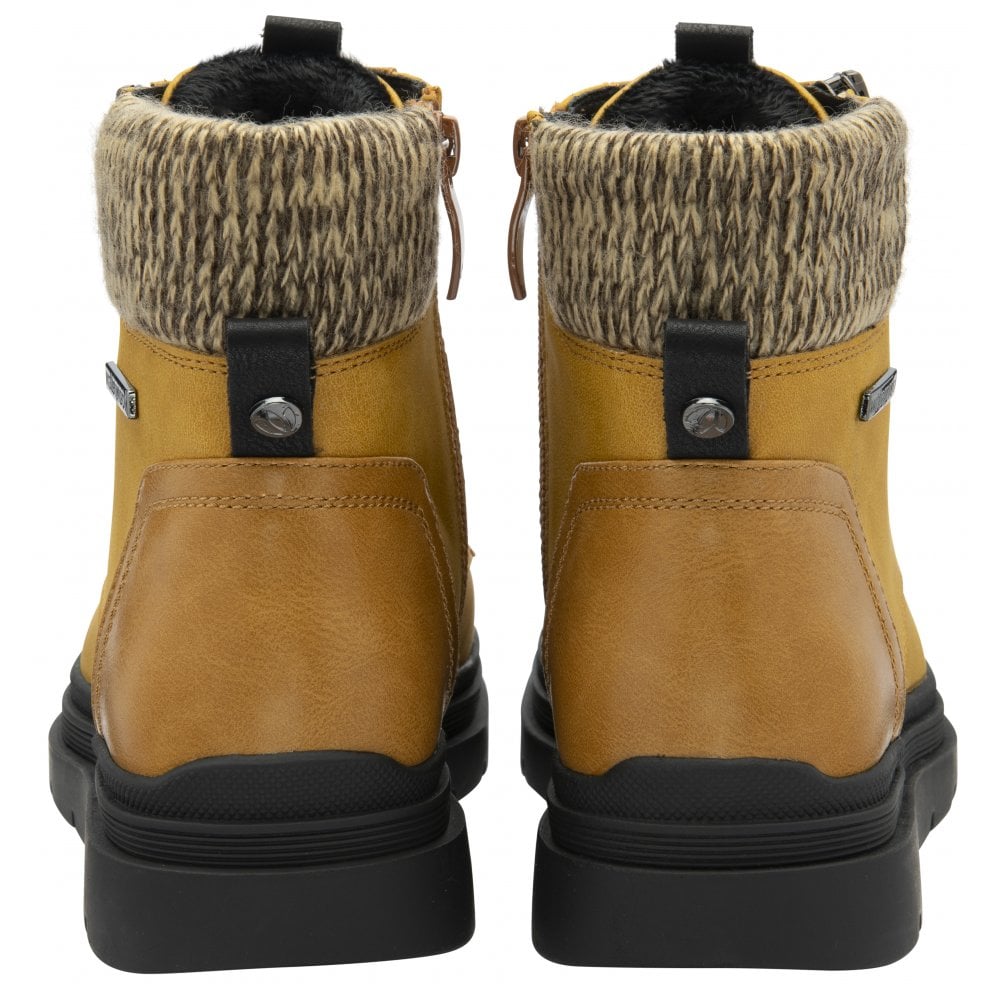 Lotus Saundra Women's Lace Up / Zip Up Ankle Boot Mustard