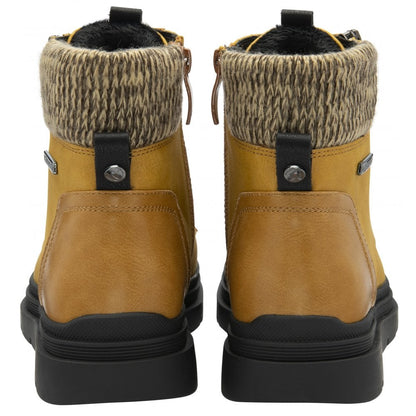 Lotus Saundra Women's Lace Up / Zip Up Ankle Boot Mustard