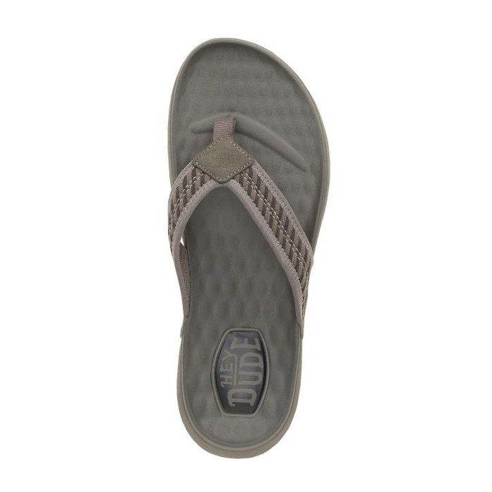 Hey Dude Myers Flip Men's Lightweight Toe Post Flip Flop Black / Granite Grey