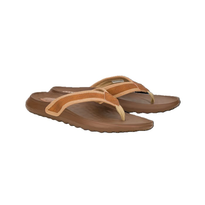 Hey Dude Myers Flip Men's Lightweight Toe Post Flip Flop Lion Orange / Downtown Brown