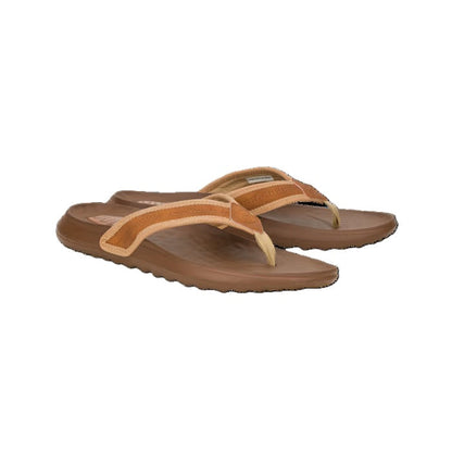 Hey Dude Myers Flip Men's Lightweight Toe Post Flip Flop Lion Orange / Downtown Brown