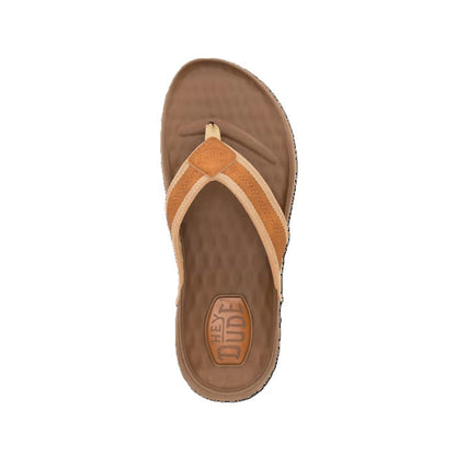 Hey Dude Myers Flip Men's Lightweight Toe Post Flip Flop Lion Orange / Downtown Brown