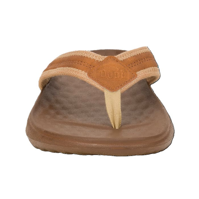 Hey Dude Myers Flip Men's Lightweight Toe Post Flip Flop Lion Orange / Downtown Brown