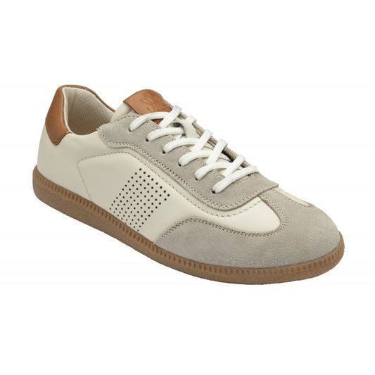 Lotus Frapporta Women's Leather Low Profile Lace Up Trainer Natural/Multi