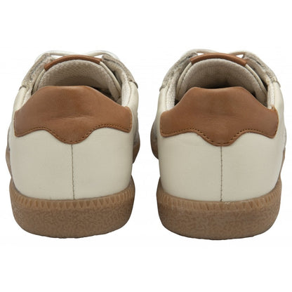 Lotus Frapporta Women's Leather Low Profile Lace Up Trainer Natural/Multi