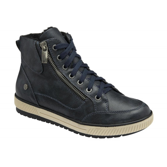 Lotus Bellatrix Women's Lace Up / Zip Up Ankle Boot Navy