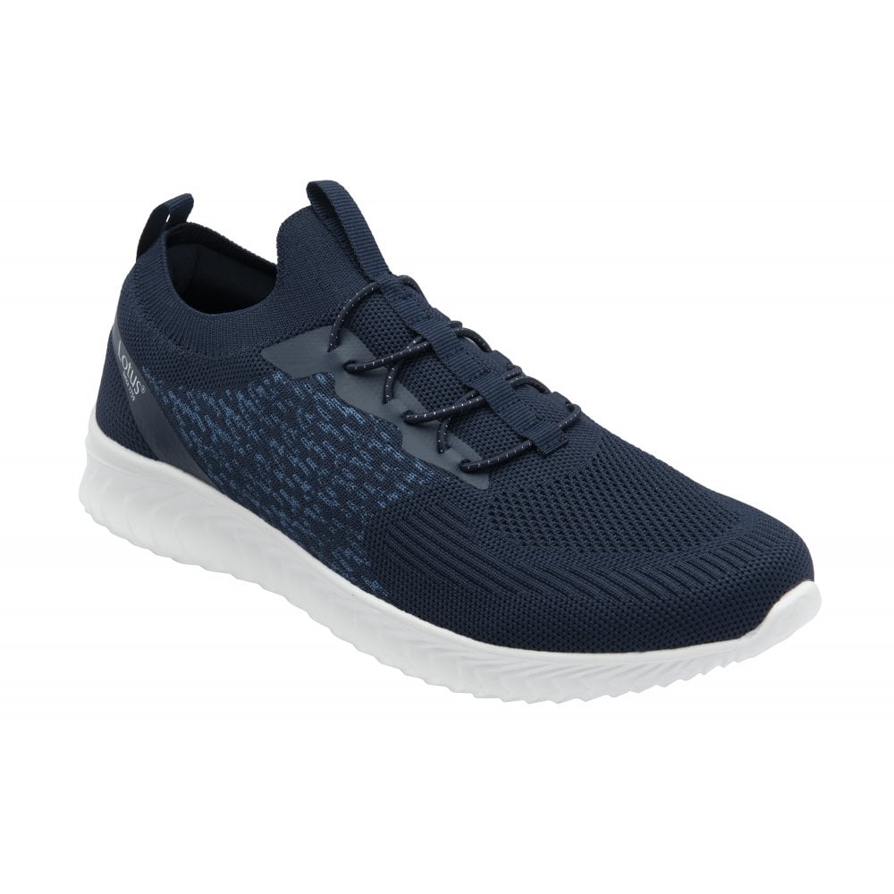 Lotus Cadiz Men's Lightweight Slip On Casual Trainer Navy