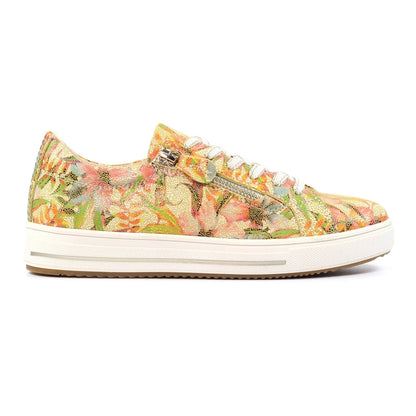 Lunar Nicole Women's Chunky Sole Lace Up/ Zip Up Trainer Floral Multi