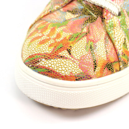 Lunar Nicole Women's Chunky Sole Lace Up/ Zip Up Trainer Floral Multi