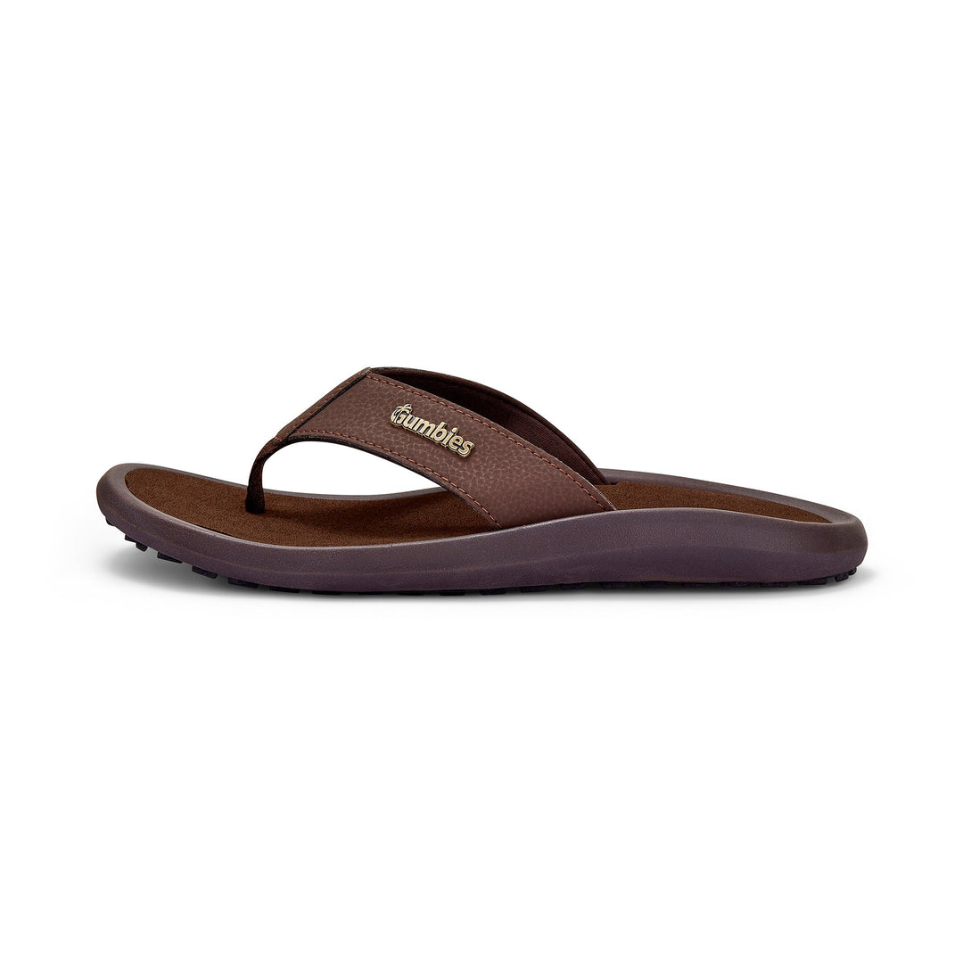 Gumbies Noosa Men's Recycled Rubber Flip Flop Brown