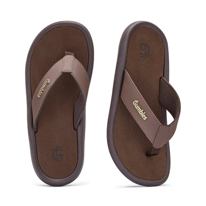 Gumbies Noosa Men's Recycled Rubber Flip Flop Brown