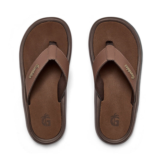 Gumbies Noosa Men's Recycled Rubber Flip Flop Brown
