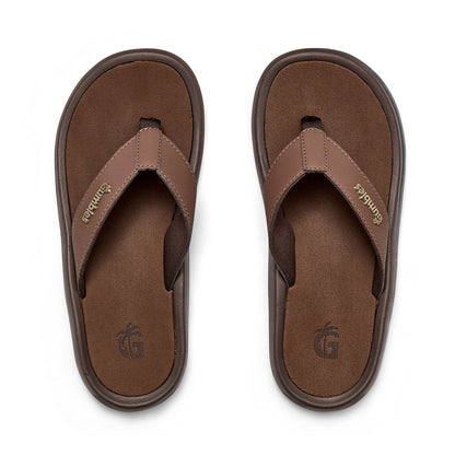 Gumbies Noosa Men's Recycled Rubber Flip Flop Brown