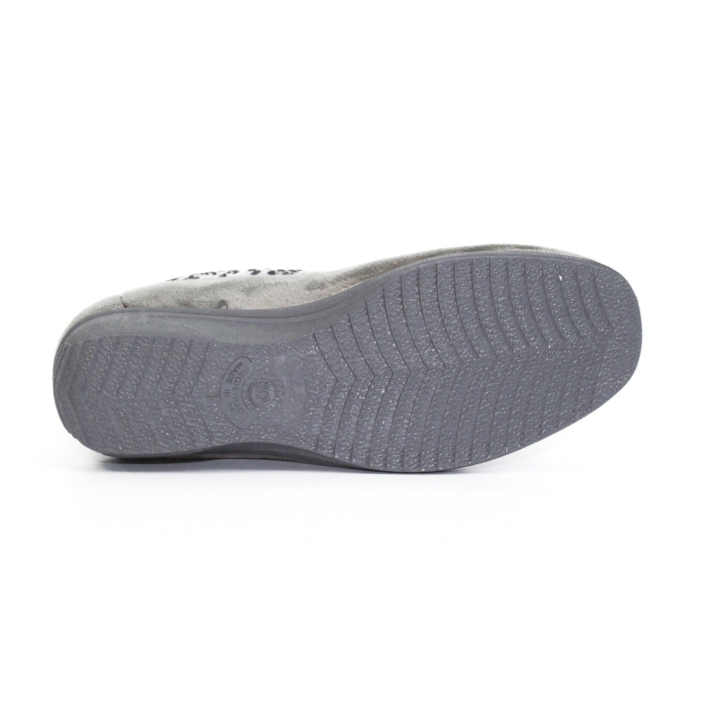 Lunar Paloma Women's Full Wedge Slipper Grey MACHINE WASHABLE