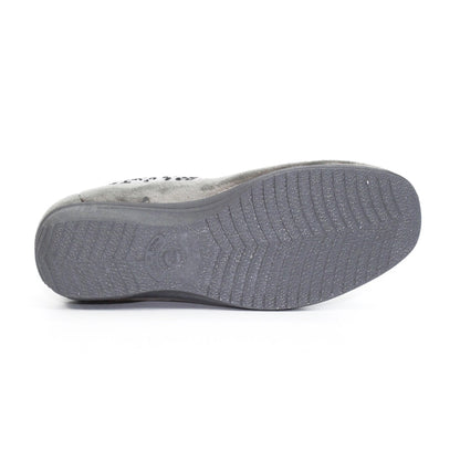 Lunar Paloma Women's Full Wedge Slipper Grey MACHINE WASHABLE