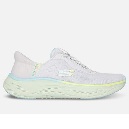 Skechers Skech Cloud Perfectly Plush Women's Slip-In Elasticated Lace Trainer Light Grey/Multi