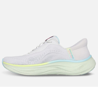 Skechers Skech Cloud Perfectly Plush Women's Slip-In Elasticated Lace Trainer Light Grey/Multi