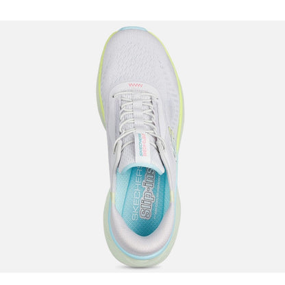 Skechers Skech Cloud Perfectly Plush Women's Slip-In Elasticated Lace Trainer Light Grey/Multi