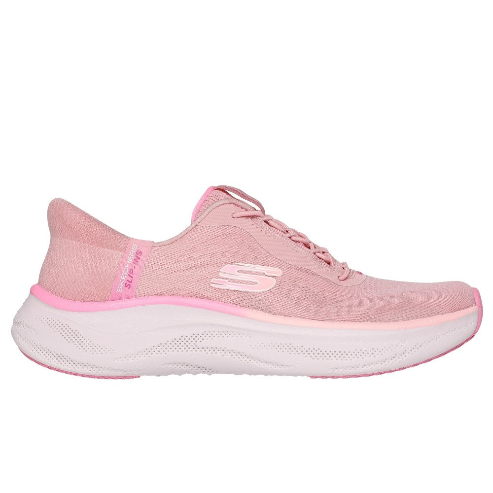 Skechers Skech Cloud Perfectly Plush Women's Slip-In Elasticated Lace Trainer Mauve/Multi