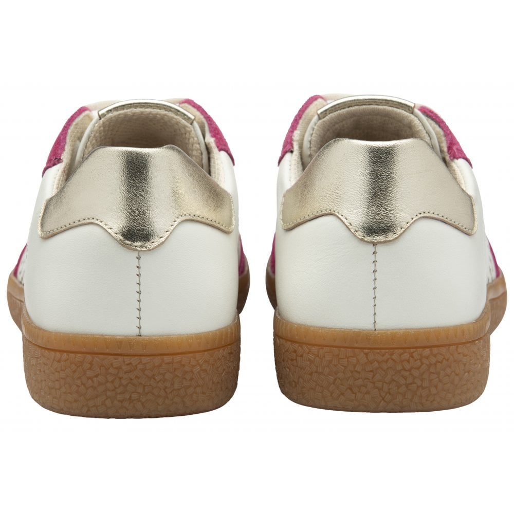 Lotus Frapporta Women's Leather Low Profile Lace Up Trainer Pink/Multi