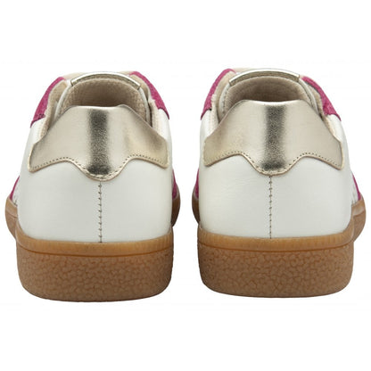 Lotus Frapporta Women's Leather Low Profile Lace Up Trainer Pink/Multi