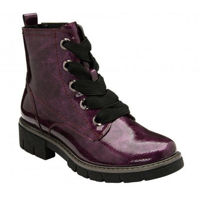 Lotus Jojo Women's Lace / Zip Up Ankle Boot Purple Patent