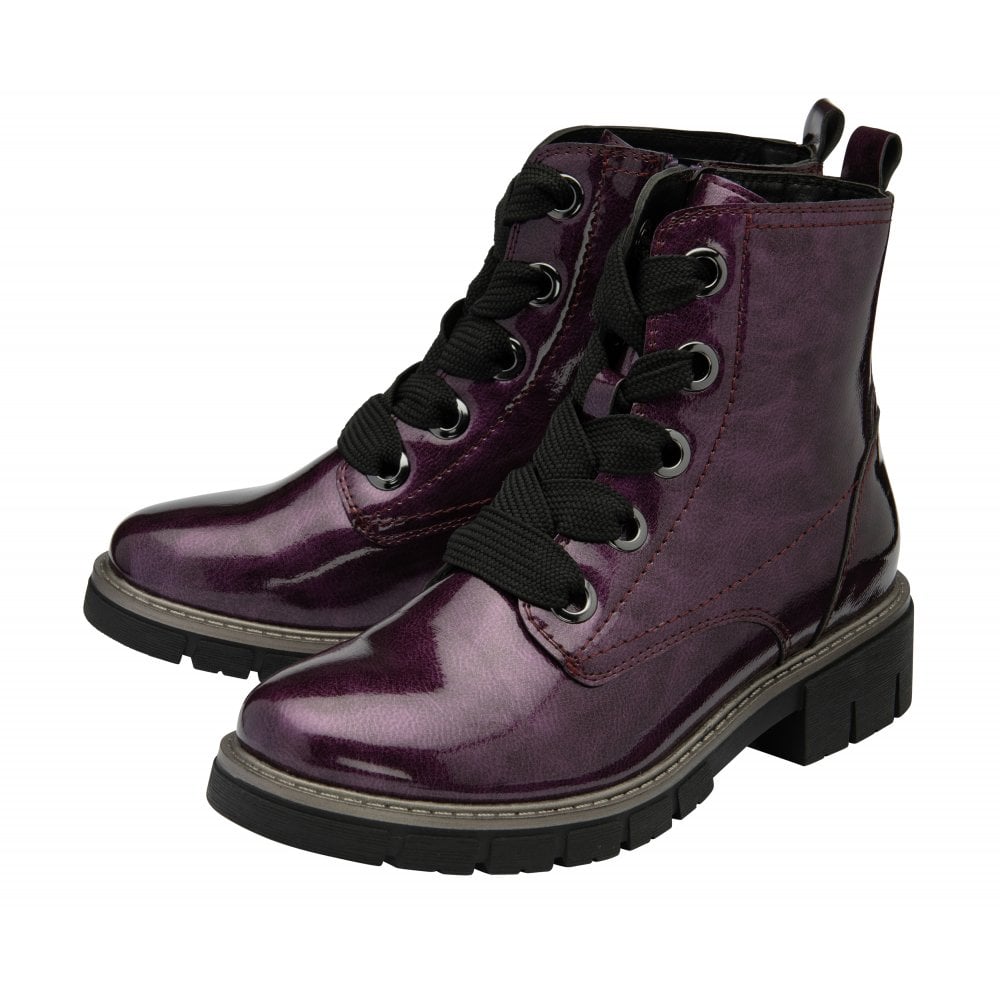 Lotus Jojo Women's Lace / Zip Up Ankle Boot Purple Patent