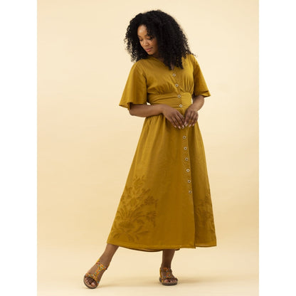 Lunar Ravello Women's Beaded T-Bar Slip on Sandal Mustard