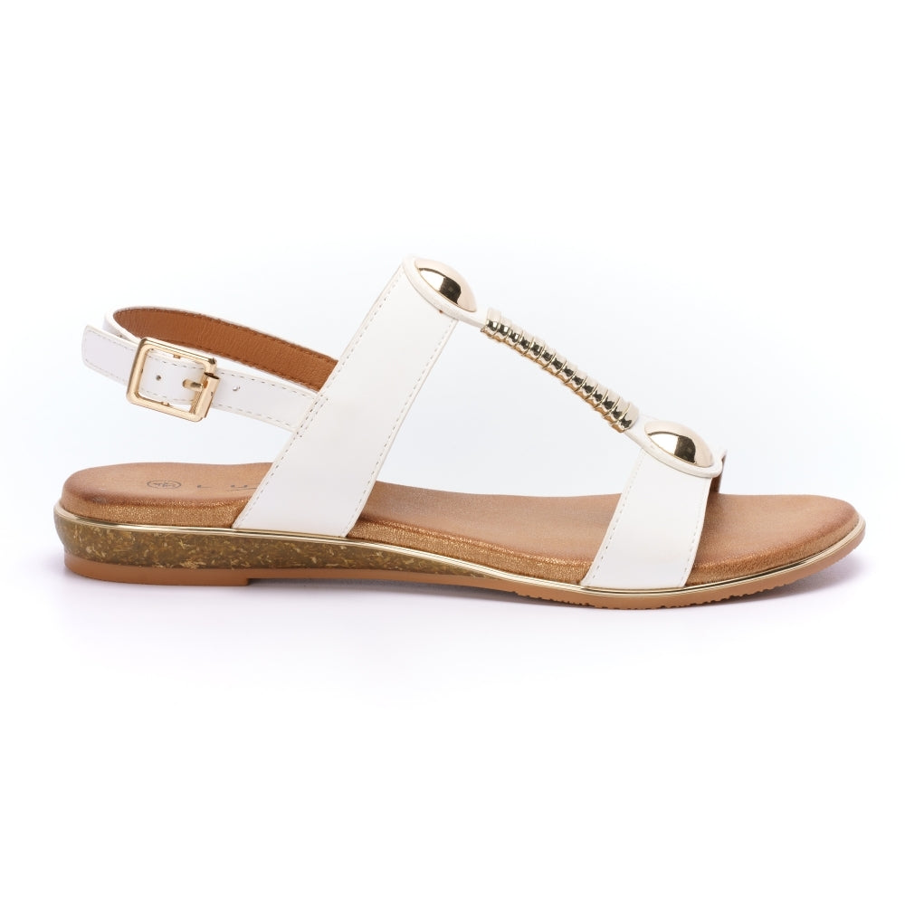 Lunar Renoir Women's T-Bar Sandal White