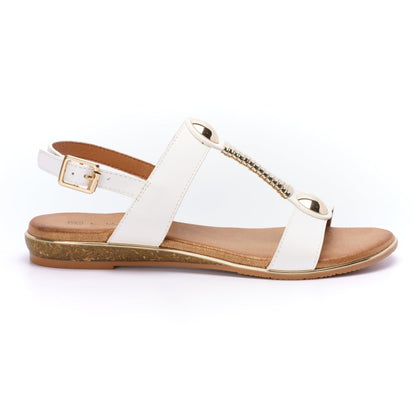 Lunar Renoir Women's T-Bar Sandal White