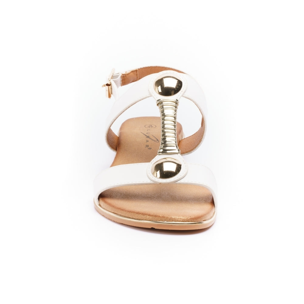 Lunar Renoir Women's T-Bar Sandal White