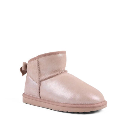 Emu Rigel Shine Women's Sheepskin Pull On Cosy Ankle Boot Cameo Rose