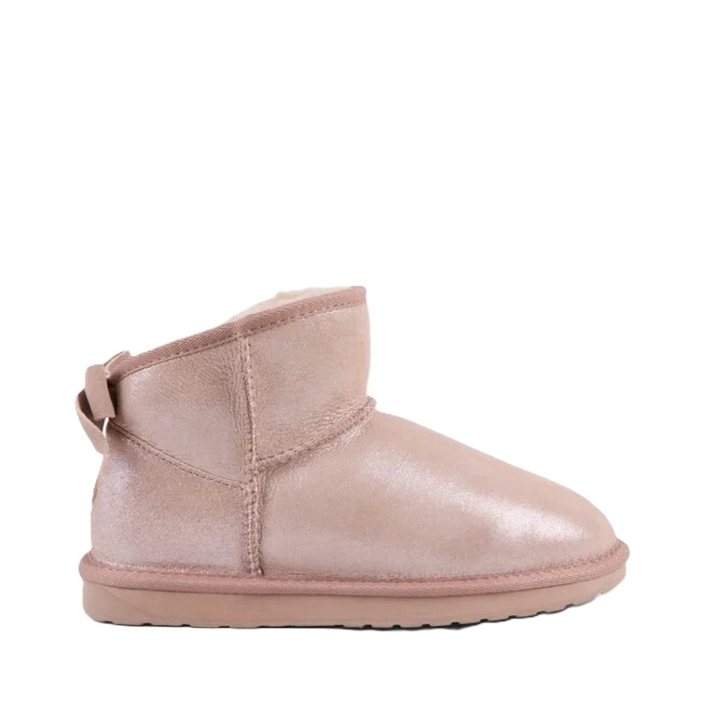 Emu Rigel Shine Women's Sheepskin Pull On Cosy Ankle Boot Cameo Rose