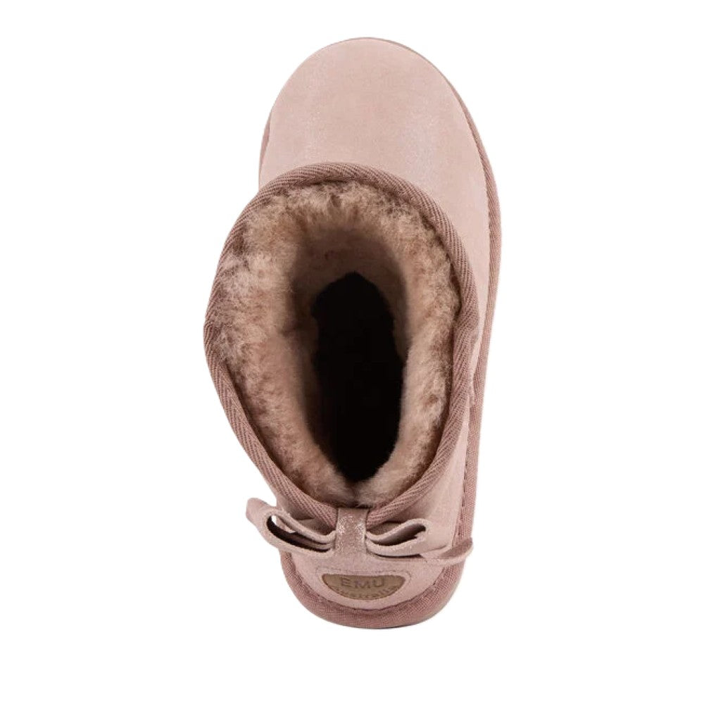 Emu Rigel Shine Women's Sheepskin Pull On Cosy Ankle Boot Cameo Rose