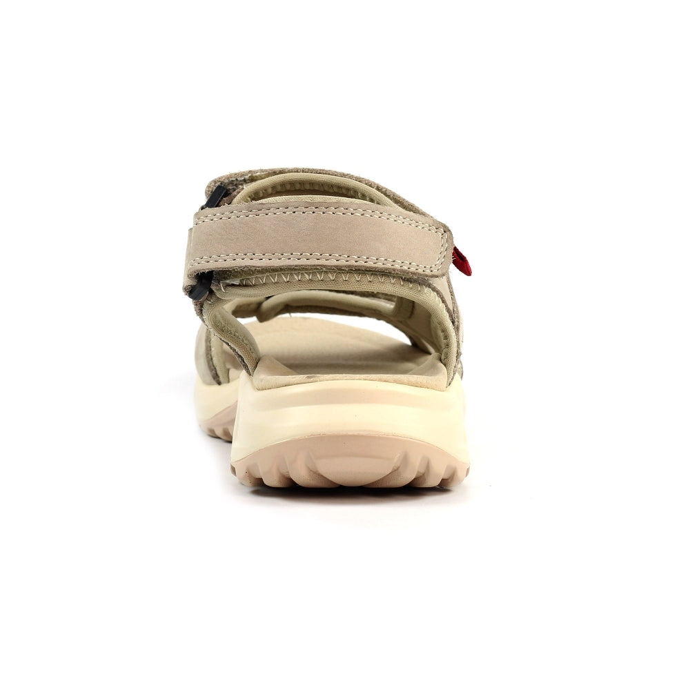 Lazy Dogz Riviera Women's 3 Strap Leather Sandal Beige