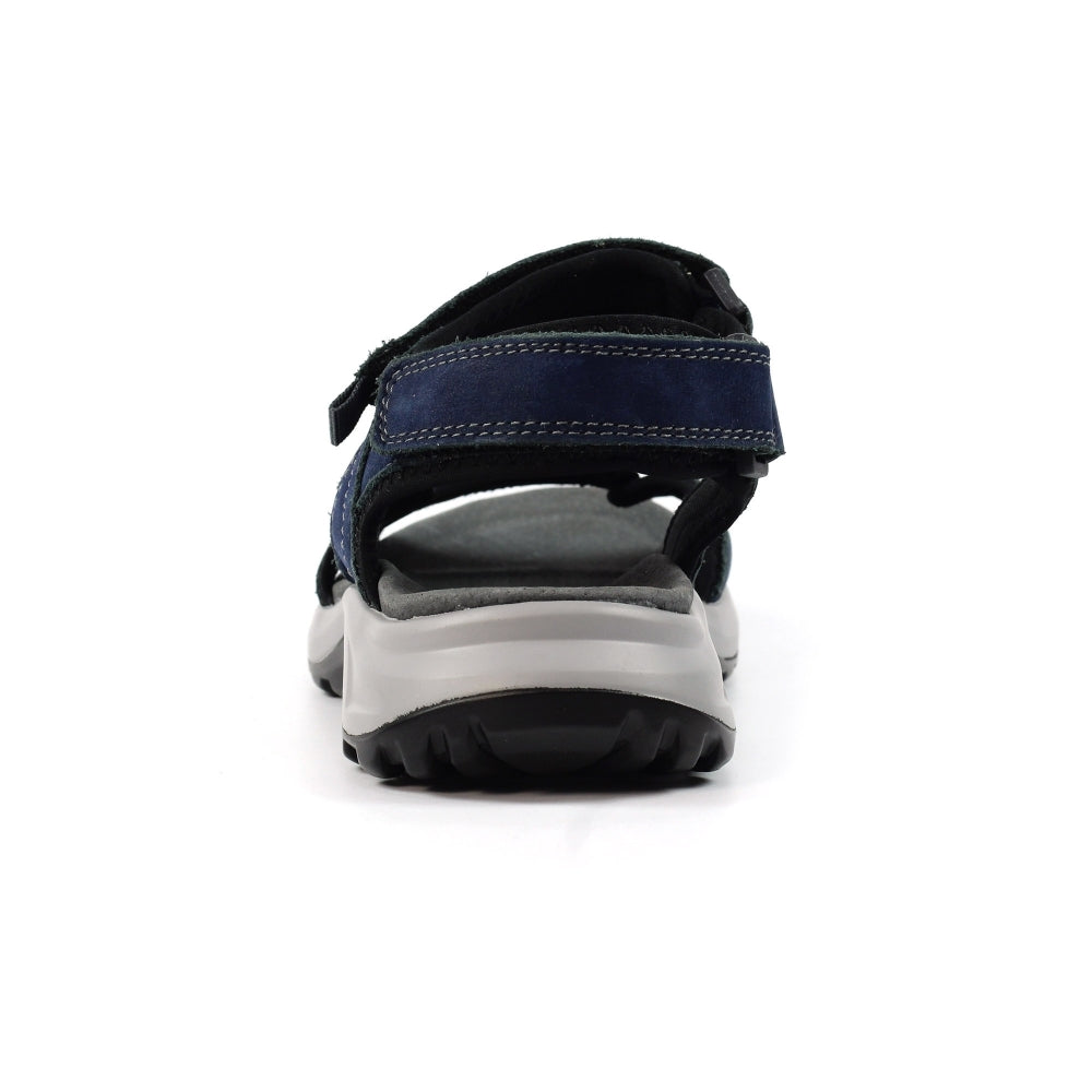 Lazy Dogz Riviera Women's 3 Strap Leather Sandal Navy