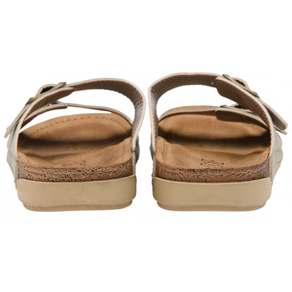 Lotus Rome Women's Twin Buckle Slide On Sandal Pistachio