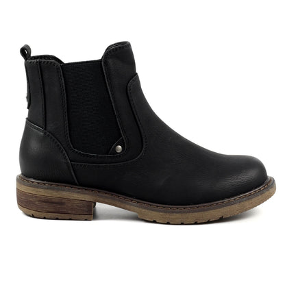 Lunar Roxie II Women's Zip Up Chelsea Ankle Boot Black