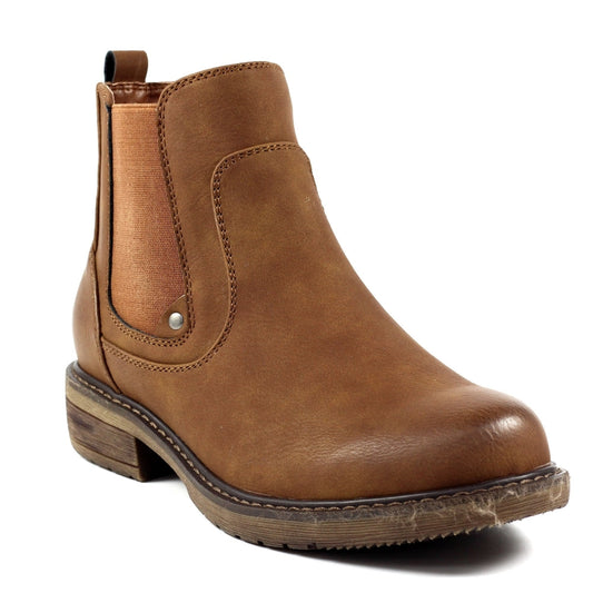 Lunar Roxie II Women's Zip Up Chelsea Ankle Boot Tan