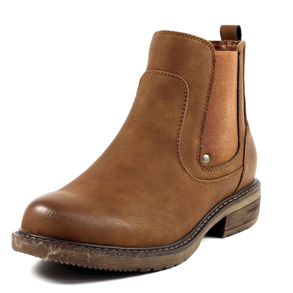 Lunar Roxie II Women's Zip Up Chelsea Ankle Boot Tan