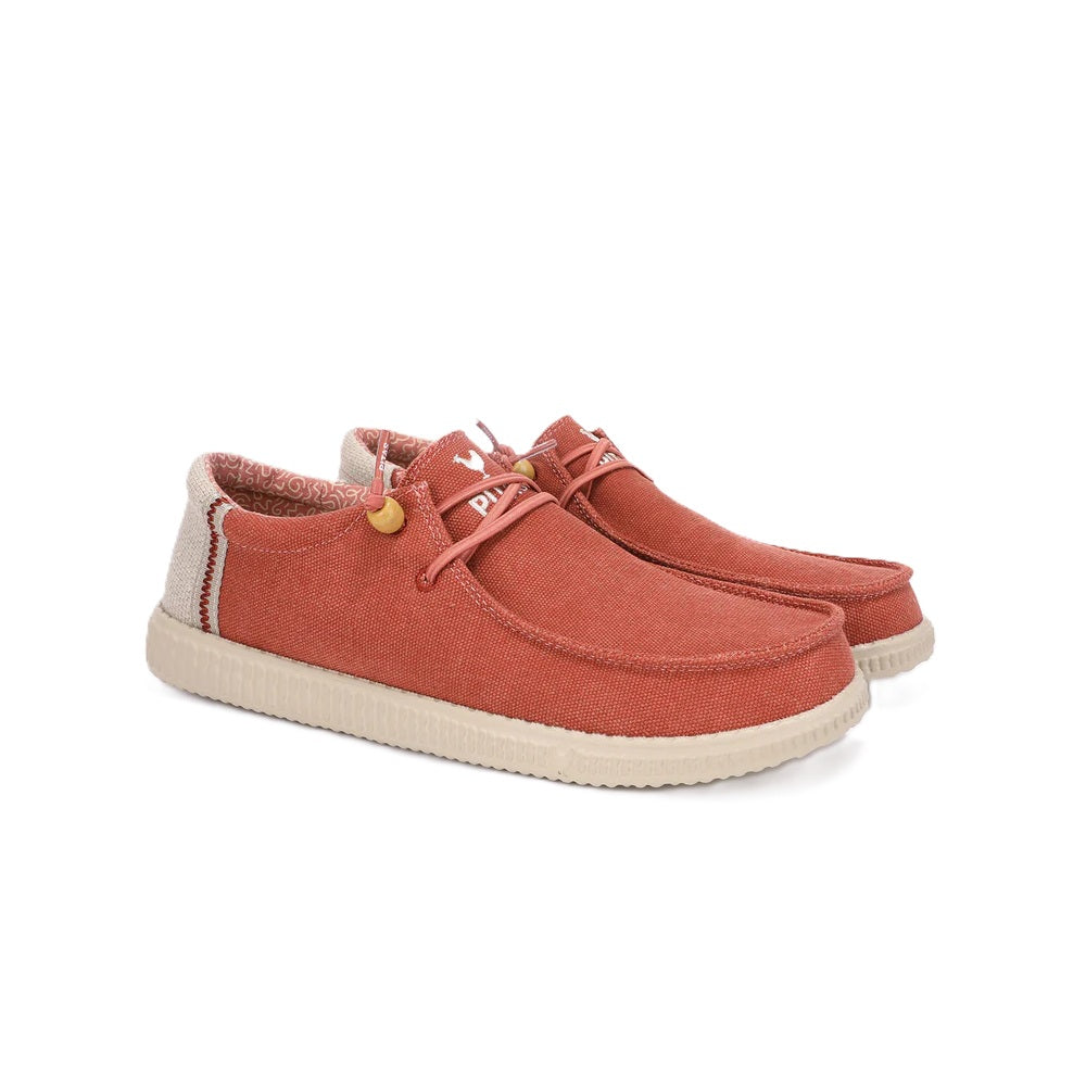 Walk In Pitas Ryan Men's Lightweight Wally Slip On Canvas Shoe Rojo