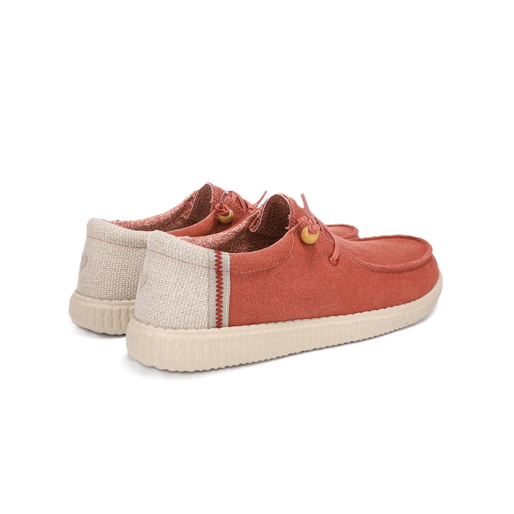 Walk In Pitas Ryan Men's Lightweight Wally Slip On Canvas Shoe Rojo