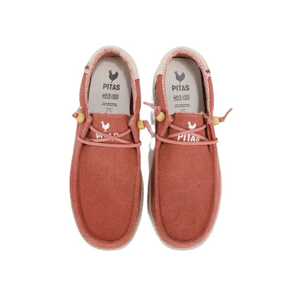 Walk In Pitas Ryan Men's Lightweight Wally Slip On Canvas Shoe Rojo